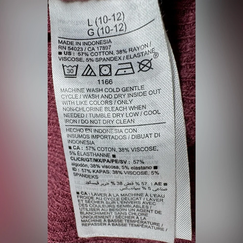 Kid’s Old Navy Burgundy Hooded Top #1570